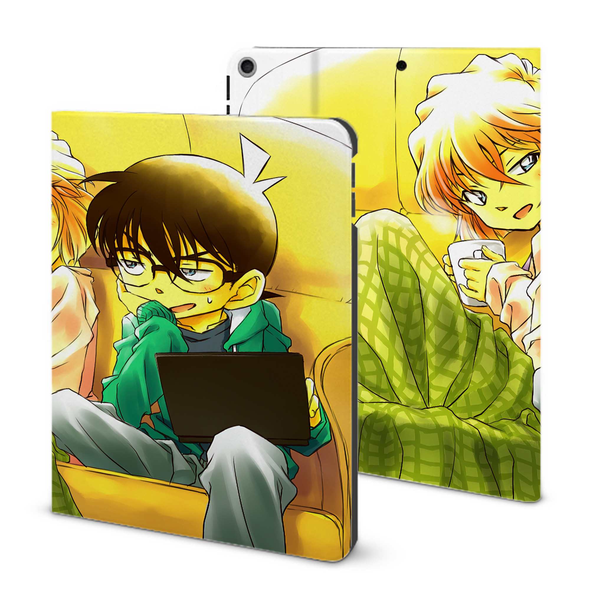 （画像用） 名探偵コナン Detective Conan IPad ケース ブック型 PUレザー TPU 耐衝撃 軽量 薄型 ペン収納なし 全面保護 IPad 各モデル対応